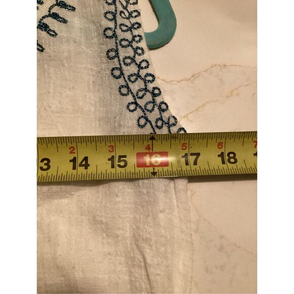 Solitaire Ravi Knosla Sleeveless Embroidered Top Tunic Sz S - Picture 4 of 9